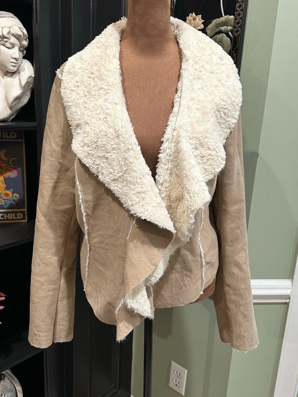JouJou Tan Faux Shearling Jacket Size XL